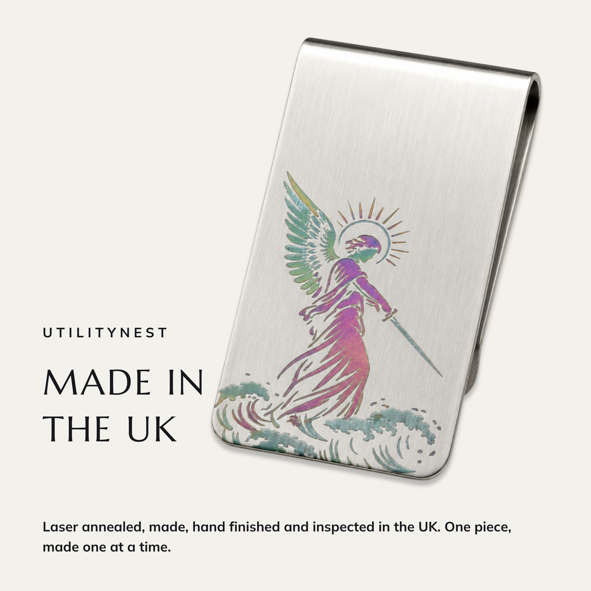 SENTINEL money clip made and hand finished in the UK