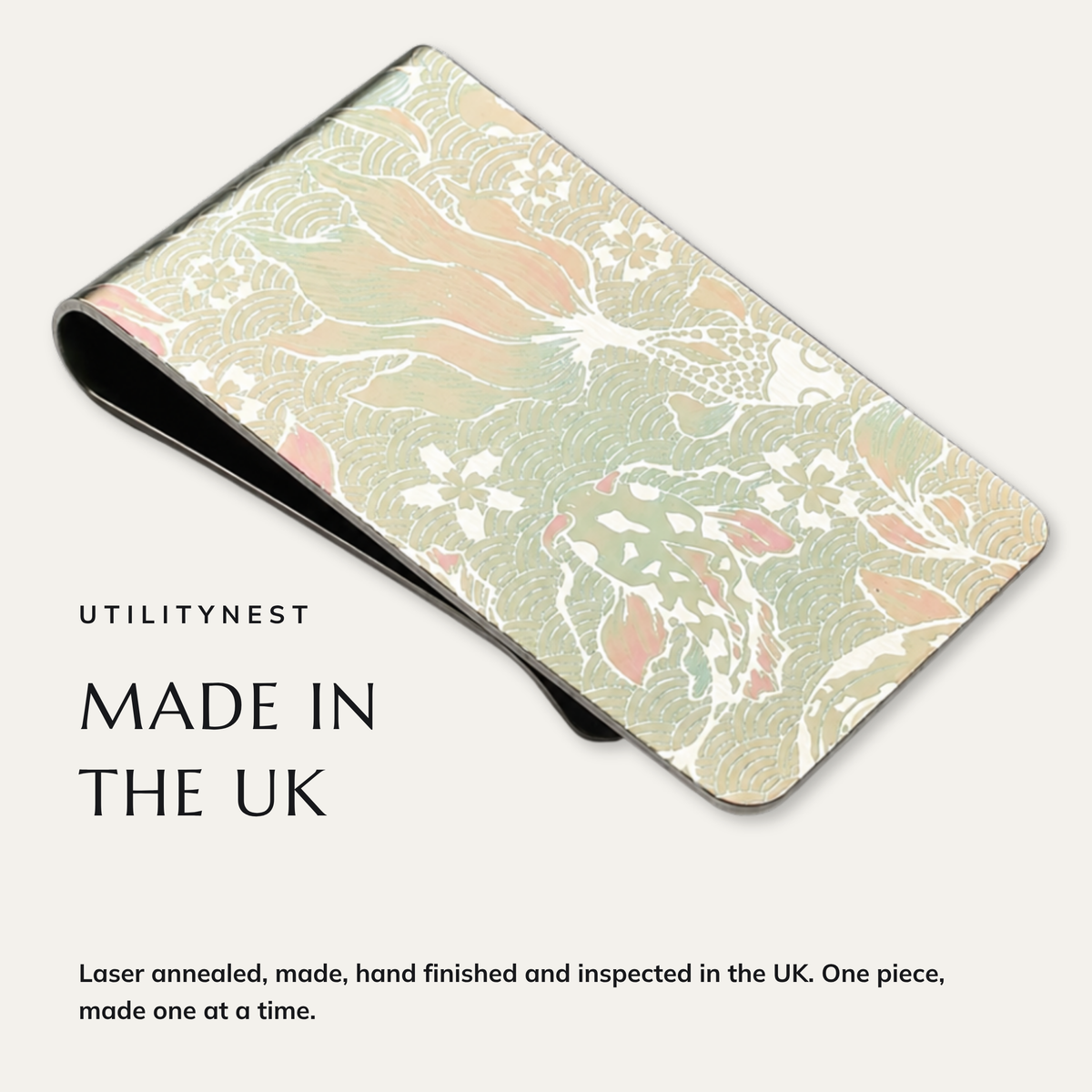 UPSTREAM money clip made and hand finished in the UK